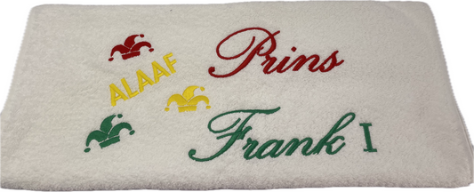 Prins carnaval Handdoek gepersonaliseerd met naam