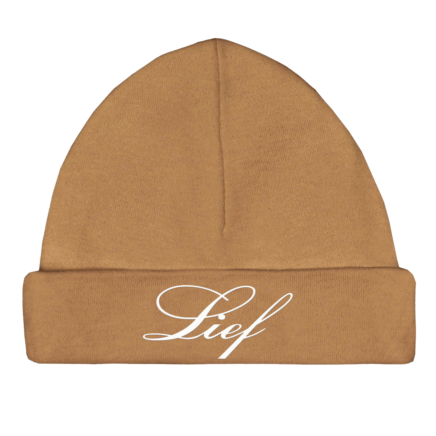 Babymutsje sand 62-68 - naam er op geborduurd