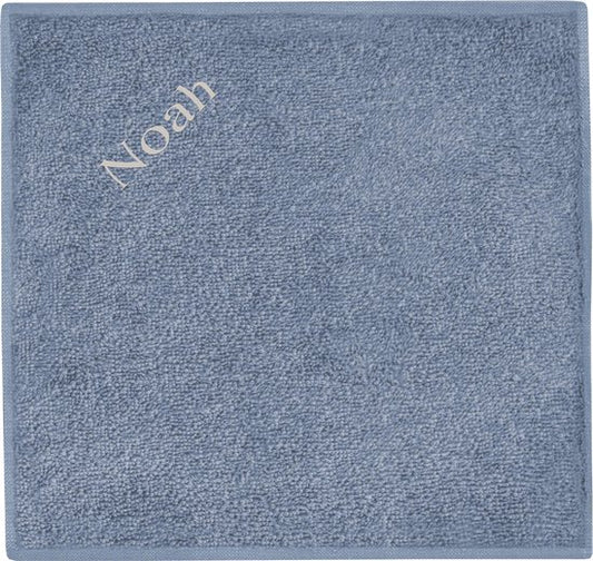 Spuugdoek uni line grey/blue - 1 stuk Met GRATIS uw naam er op geborduurd