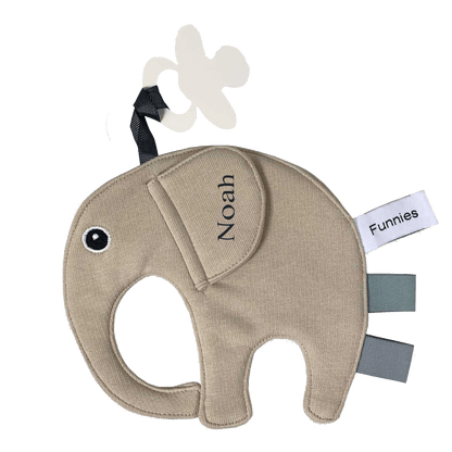 Tutpop Ollie de olifant met Naam – Gepersonaliseerd Borduurwerk