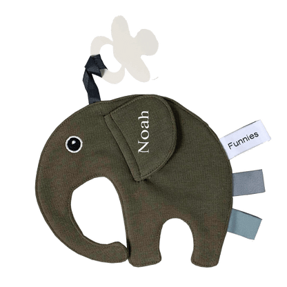 Tutpop Ollie de olifant met Naam – Gepersonaliseerd Borduurwerk